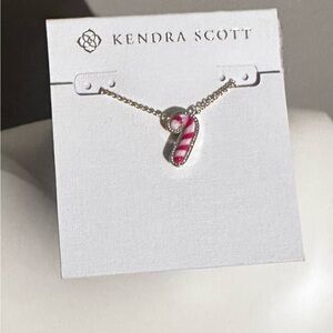NWT Kendra Scott Gold-Tone Mother of Pearl & Enamel Candy Cane 19" Necklace